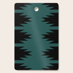 Geometric Southwestern Minimalism - Teal Green Cutting Board Gallery Image 1
