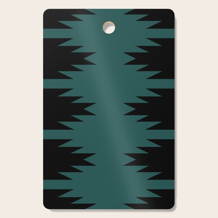 Geometric Southwestern Minimalism - Teal Green Cutting Board Gallery Image 1