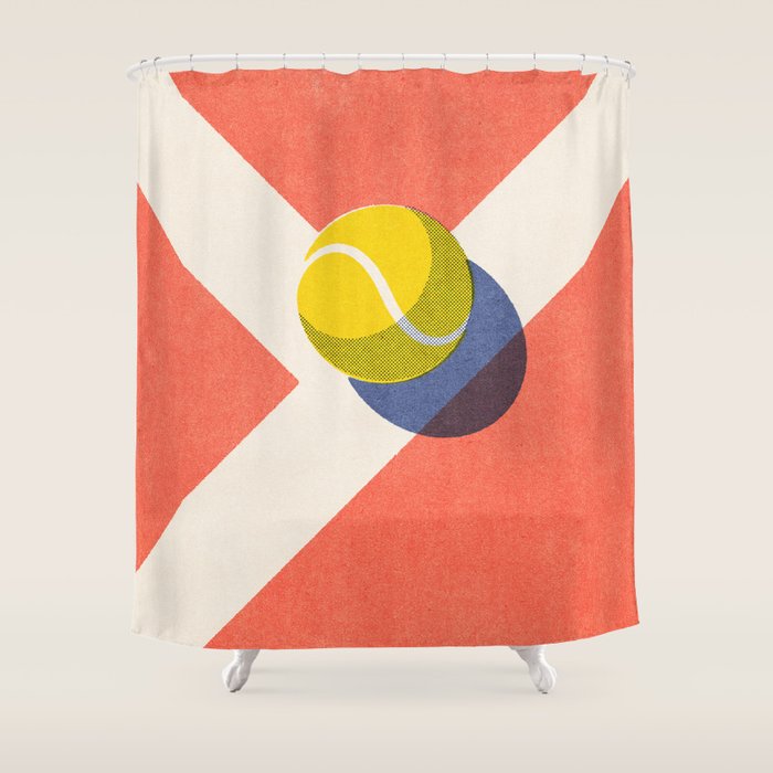 BALLS / Tennis - clay court I Shower Curtain Gallery Image 1