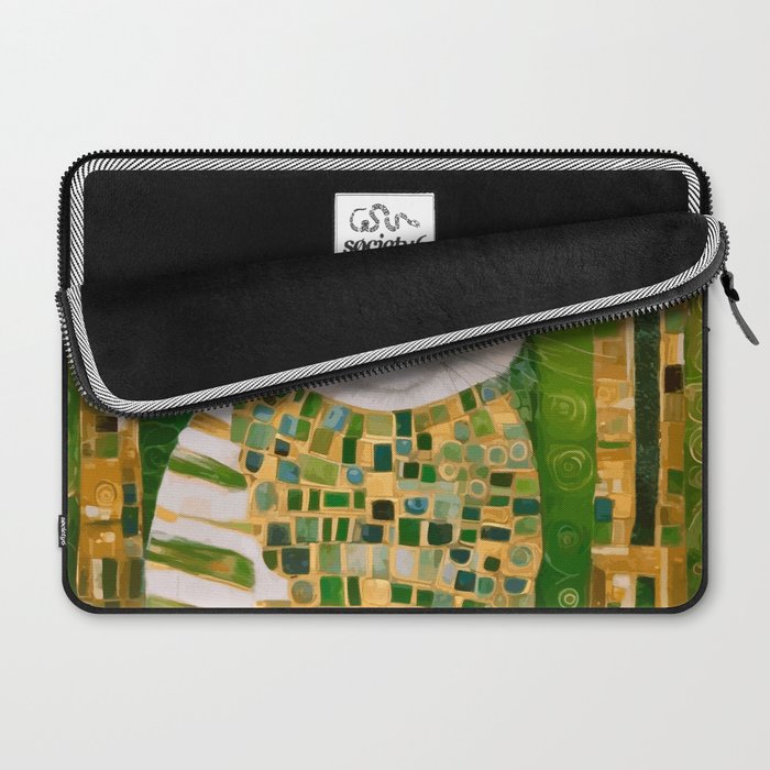 Klimt White Cat with Green Eyes Laptop Sleeve Gallery Image 2