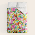 Bright Colorful Floral painting Comforter Gallery Image 6