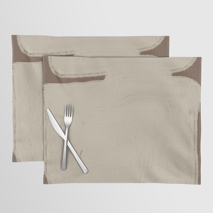 Beige Organic Modern Shape Placemat Gallery Image 1