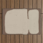 Beige Organic Modern Shape Outdoor Rug Gallery Image 1