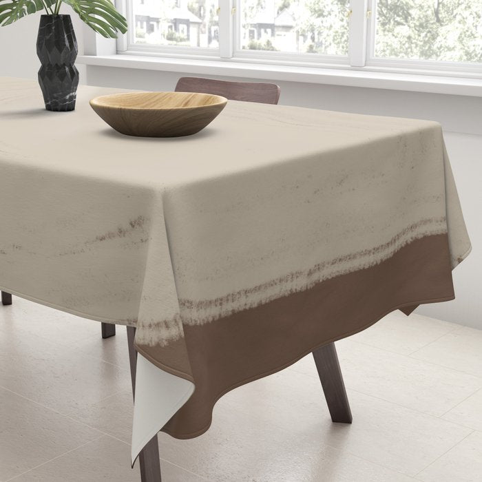 Beige Organic Modern Shape Tablecloth Gallery Image 3