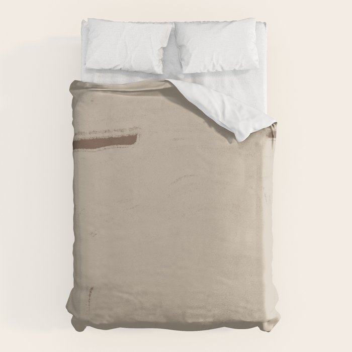 Beige Organic Modern Shape Duvet Cover Gallery Image 1