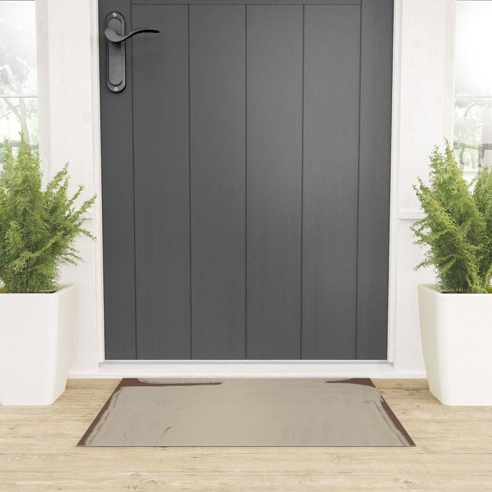 Beige Organic Modern Shape Welcome Mat Gallery Image 3