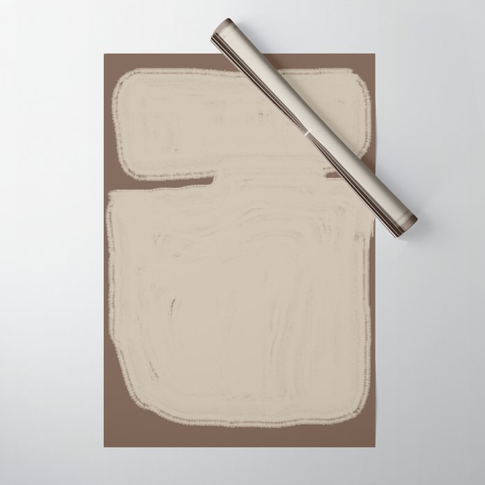 Beige Organic Modern Shape Wrapping Paper Gallery Image 1