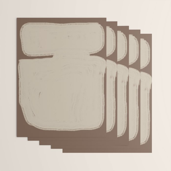 Beige Organic Modern Shape Wrapping Paper Gallery Image 3