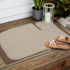 Beige Organic Modern Shape Outdoor Rug Gallery Image 2