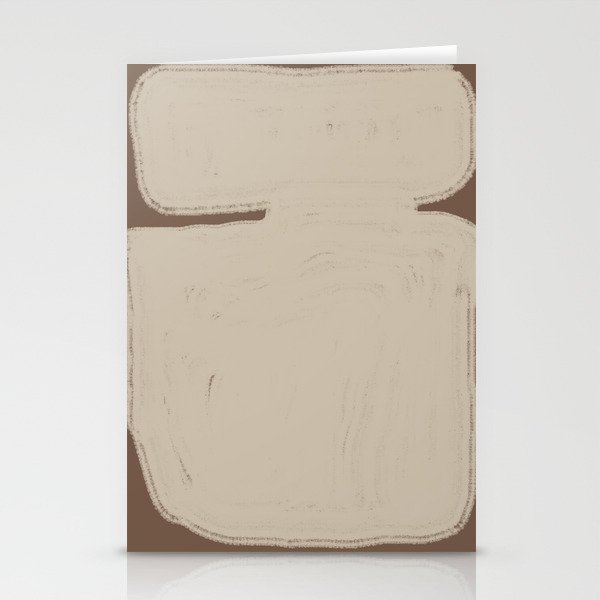 Beige Organic Modern Shape Stationery Card Gallery Image 1