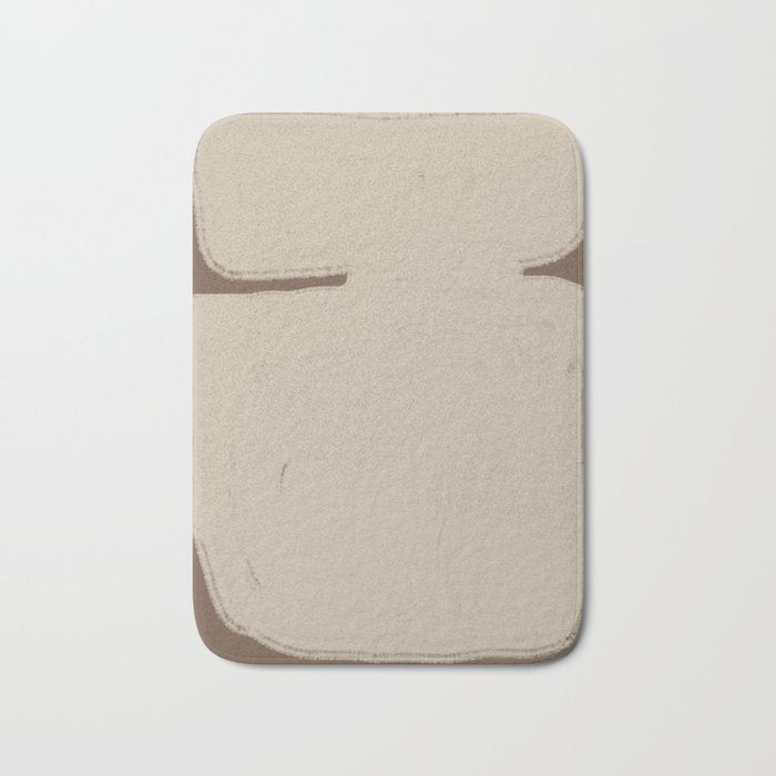 Beige Organic Modern Shape Bath Mat Gallery Image 1