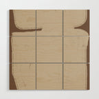 Beige Organic Modern Shape Wood Wall Art Gallery Image 1