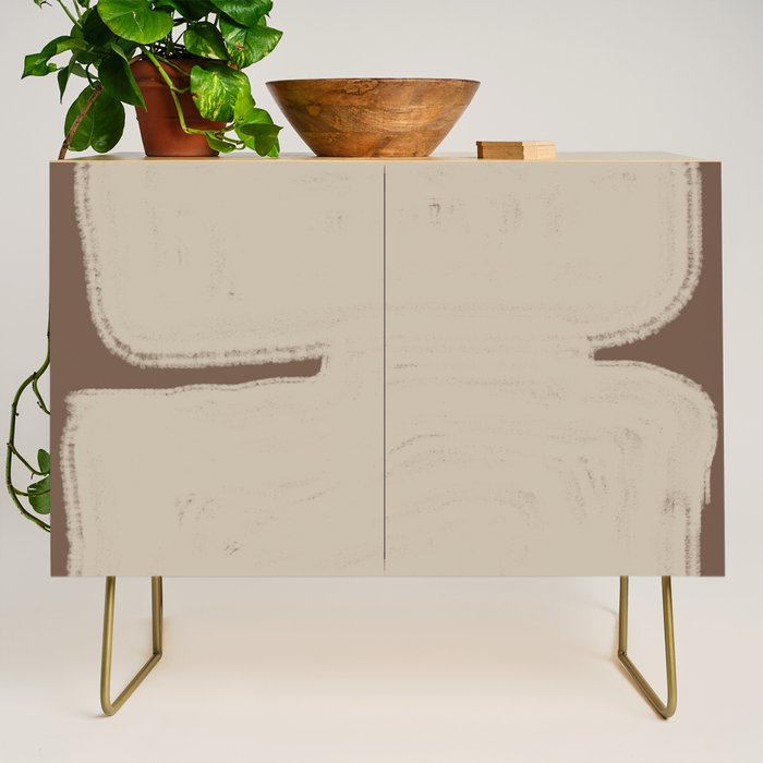 Beige Organic Modern Shape Credenza Gallery Image 1
