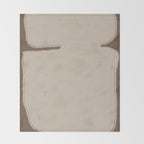Beige Organic Modern Shape Throw Blanket Gallery Image 2