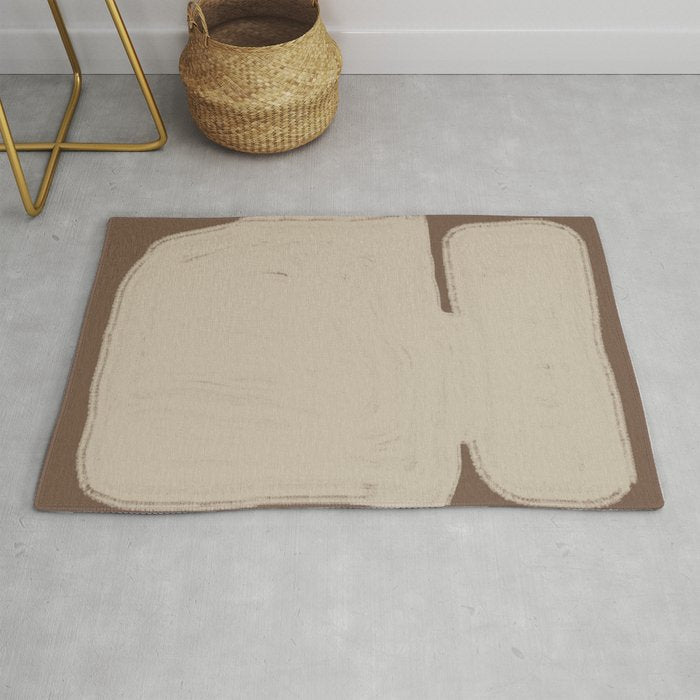 Beige Organic Modern Shape Rug Gallery Image 1