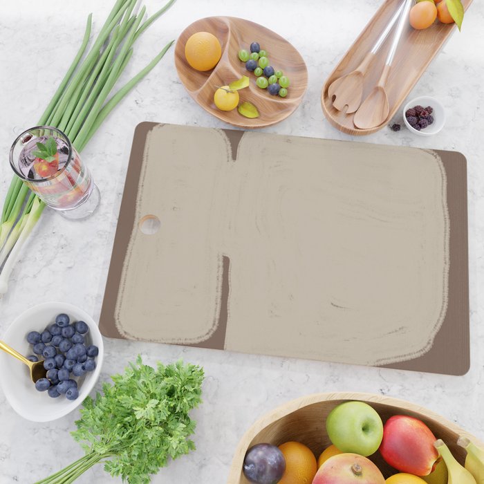 Beige Organic Modern Shape Cutting Board Gallery Image 2