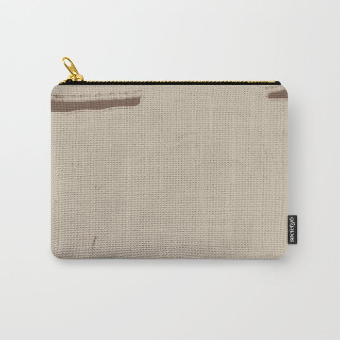 Beige Organic Modern Shape Carry All Pouch Gallery Image 1