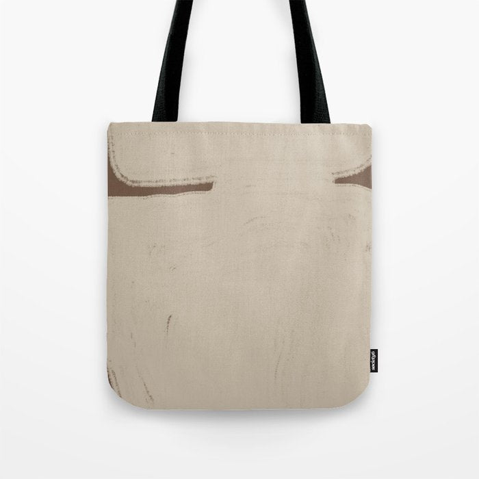 Beige Organic Modern Shape Tote Bag Gallery Image 1