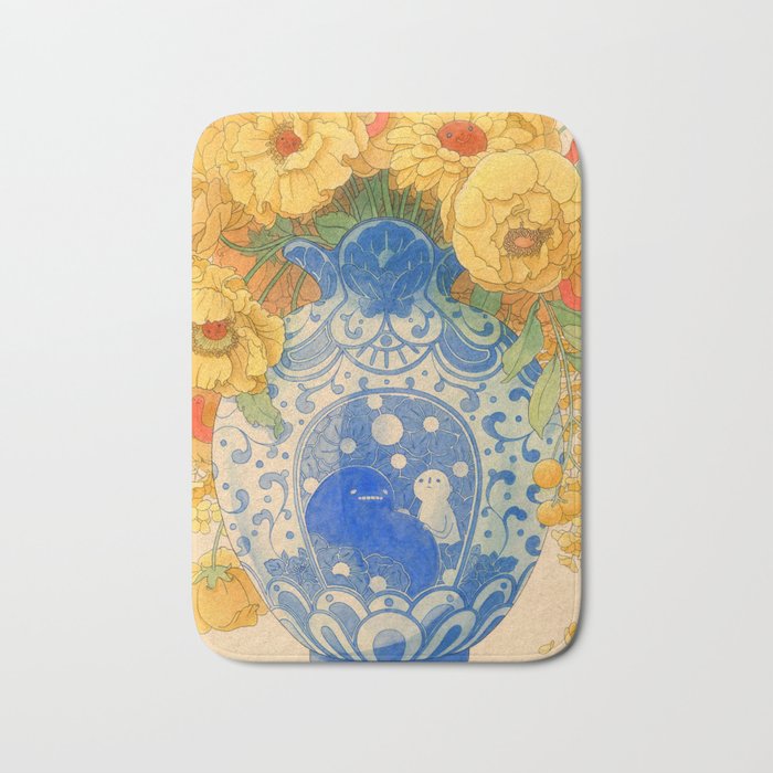 Bloom in Yellow Bath Mat Gallery Image 1