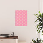 Midcentury Stars and Dots Classic Pink Pattern Poster Gallery Image 2
