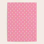 Midcentury Stars and Dots Classic Pink Pattern Poster Gallery Image 4