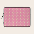 Midcentury Stars and Dots Classic Pink Pattern Laptop Sleeve Gallery Image 1