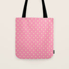 Midcentury Stars and Dots Classic Pink Pattern Tote Bag Gallery Image 1