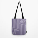 Minimal Line Curvature XXIII Lavender Purple Mid Century Modern Arch Abstract Tote Bag Gallery Image 2