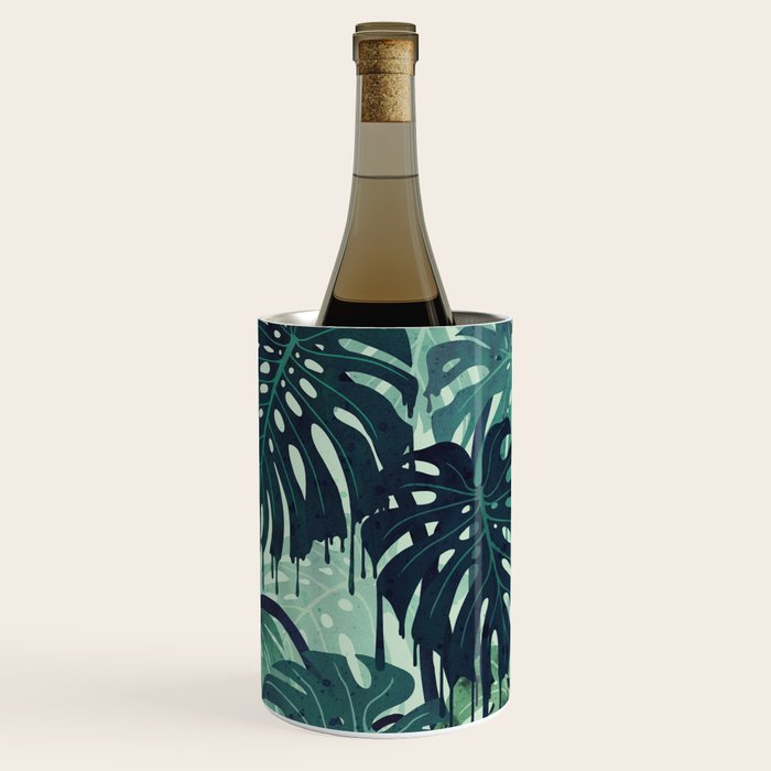 Monstera Melt (in Green) Wine Chiller Gallery Image 1