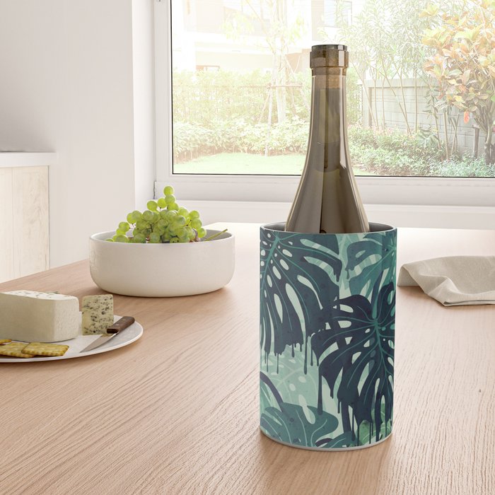 Monstera Melt (in Green) Wine Chiller Gallery Image 4