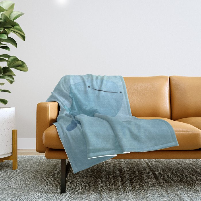 Cute Whale Shark Throw Blanket Gallery Image 1