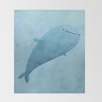 Cute Whale Shark Throw Blanket Gallery Image 2