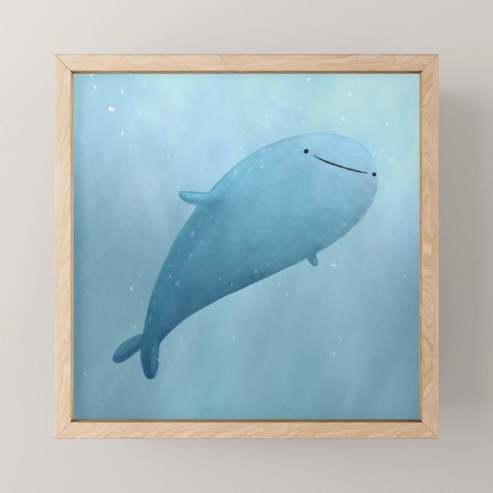 Cute Whale Shark Mini Art Print Gallery Image 1