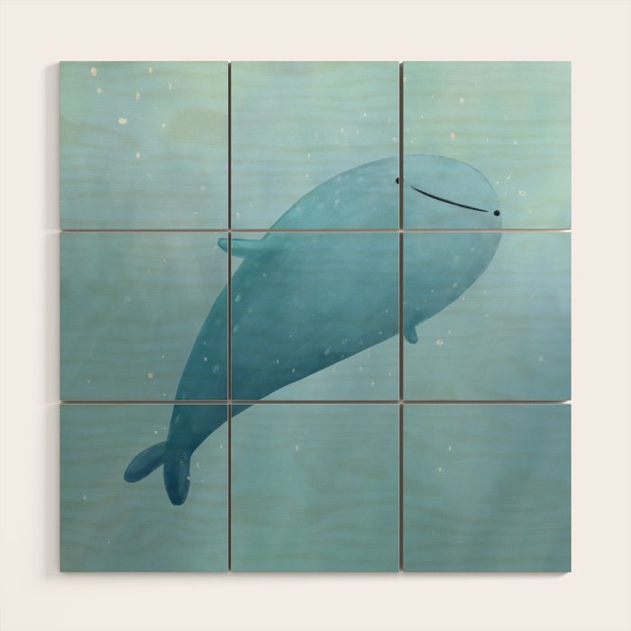 Cute Whale Shark Wood Wall Art Gallery Image 1