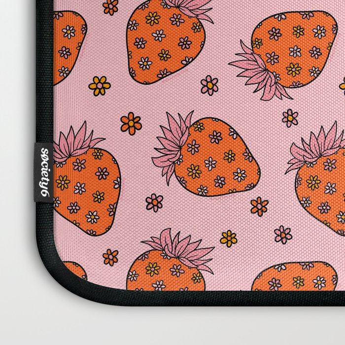 Flower Strawberry Print Laptop Sleeve Gallery Image 3