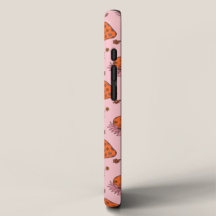 Flower Strawberry Print iPhone Case Gallery Image 2