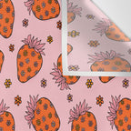 Flower Strawberry Print Wall Tapestry Gallery Image 3