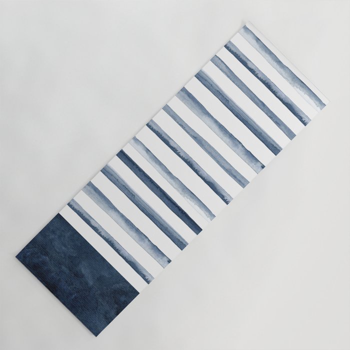 Stripes | Watercolor Pattern Yoga Mat Gallery Image 1