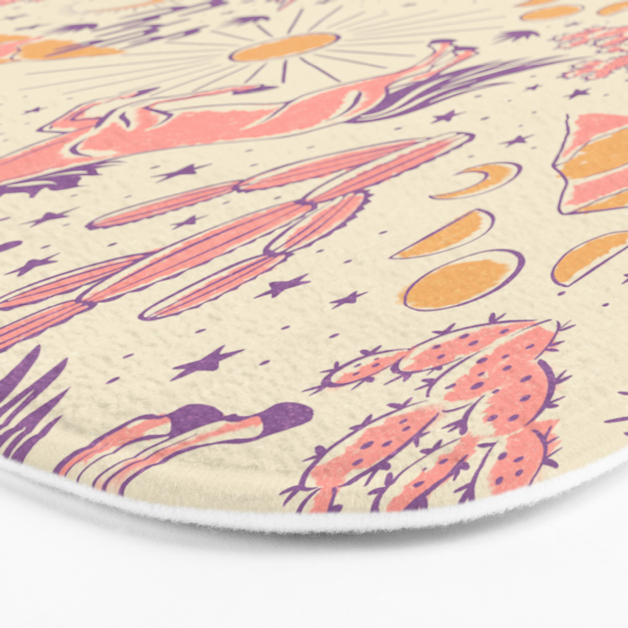 Desert Unicorn - Purple, pink, and gold Bath Mat Gallery Image 3