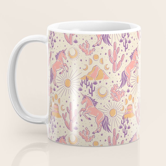 Desert Unicorn - Purple, pink, and gold Coffee Mug Gallery Image 3