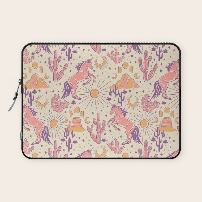 Desert Unicorn - Purple, pink, and gold Laptop Sleeve Gallery Image 1