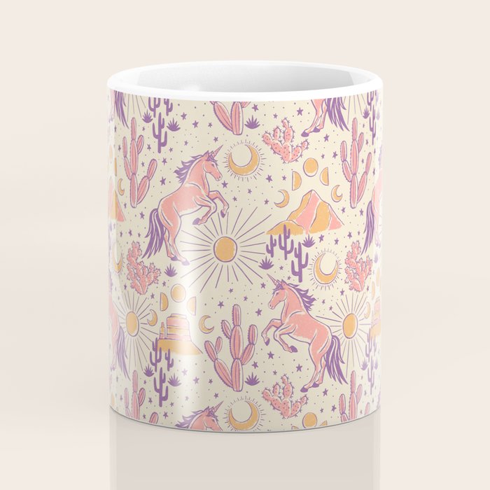 Desert Unicorn - Purple, pink, and gold Coffee Mug Gallery Image 4