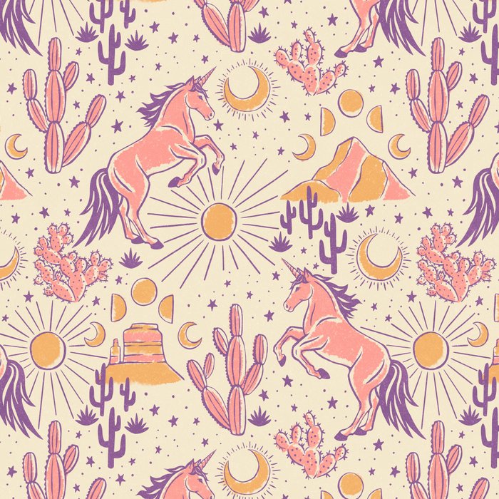 Desert Unicorn - Purple, pink, and gold Coffee Mug Gallery Image 2