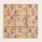 Desert Unicorn - Purple, pink, and gold Wood Wall Art Gallery Image 1
