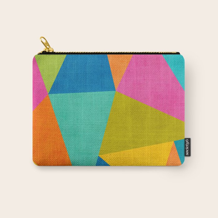 Modern Colorful Design Triangles Artwork Carry All Pouch Gallery Image 1