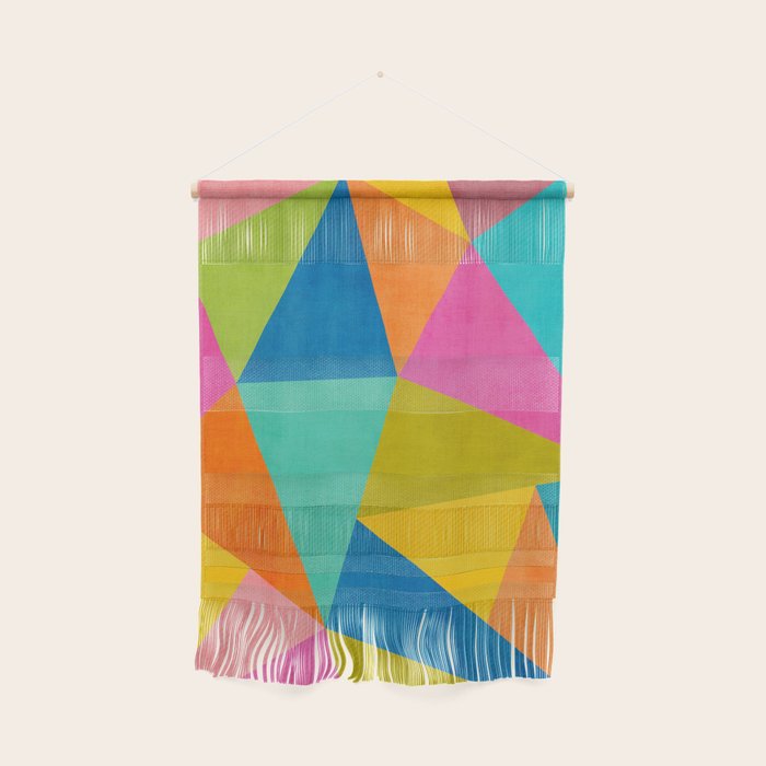 Modern Colorful Design Triangles Artwork Wall Hanging Gallery Image 1