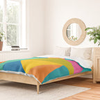 Modern Colorful Design Triangles Artwork Duvet Cover Gallery Image 2