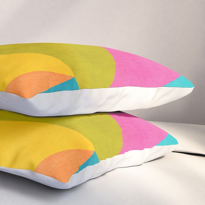 Modern Colorful Design Triangles Artwork Pillow Sham Gallery Image 3