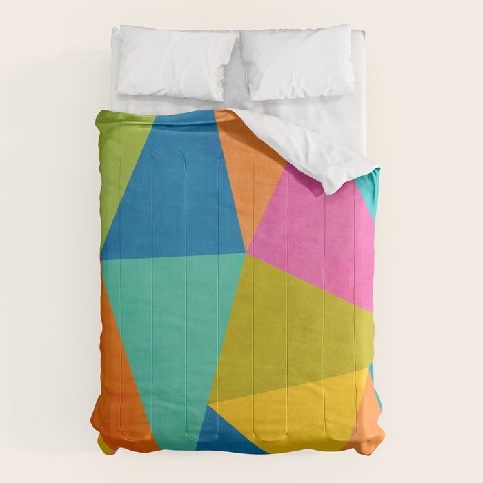 Modern Colorful Design Triangles Artwork Comforter Gallery Image 6