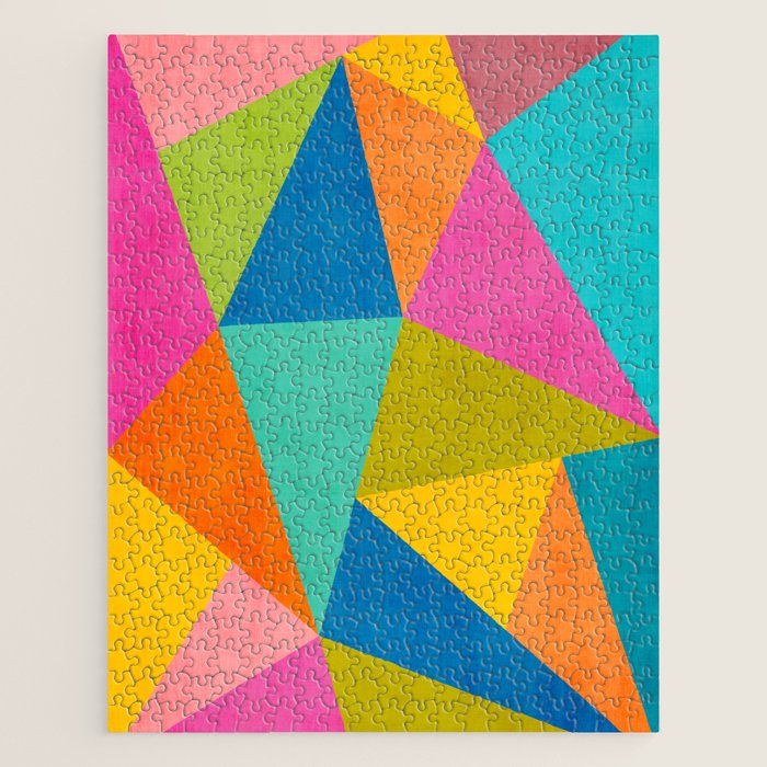 Modern Colorful Design Triangles Artwork Jigsaw Puzzle Gallery Image 1